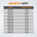 Метчик STI для резьбовых вставок M6X1,0, HSS WDK-STI0610