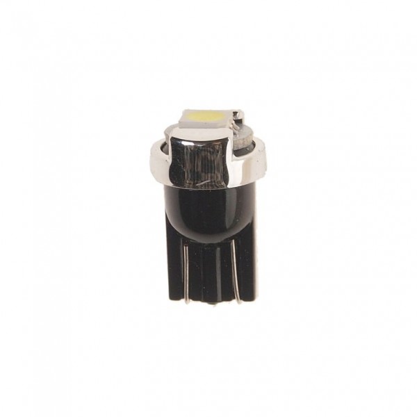 Автолампа T10W (W2,1x9,5d) 1 SMD 5050 WHITE 6000K 20лм 12V MEGAPOWER /10 /100 OLD M-10105W