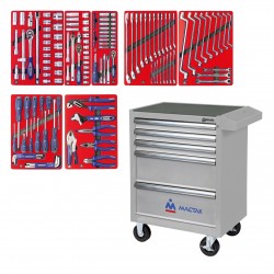 Набор инструментов СТАРТ в серой тележке, 161 предмет МАСТАК 52-05161G