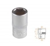 Головка торцевая стандартная шестигранная 1/2, 15 мм AFFIX AF00040015