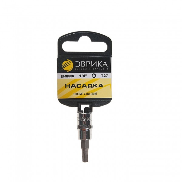 Насадка  1/4" DR торкс T27 (с держателем) ЭВРИКА 1/240 ER-93206H