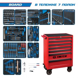 Набор инструментов BOARD в красной тележке, 325 предметов KING TONY 934-325MRV