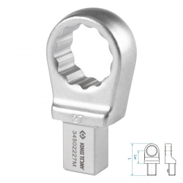 Насадка накидная серии FIT, 27 мм, 14х18 мм KING TONY 34502227M