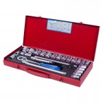 Набор торцевых головок с принадлежностями 1/2, двенадцатигранные, 3/8-1,1/4, 24 предмета KING TONY 4028SR