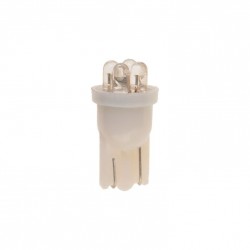 Автолампа T10W (W2,1x9,5d) 4 LED WHITE 6000K 28лм   12V MEGAPOWER /10 /100