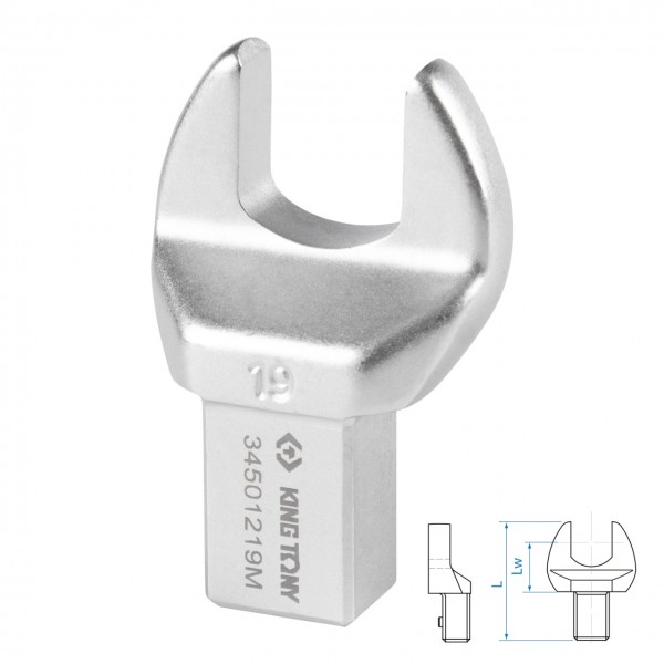 Насадка рожковая серии FIT, 19 мм, 14х18 мм KING TONY 34501219M