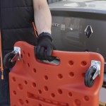 Лежак ремонтный подкатной, пластиковый, красный WDK-84068R