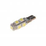 Автолампа T10W (W2,1x9,5d) 5 SMD 5050 WHITE 6000K с блокиратором ошибок CANbus 180лм  24V MEGAPOWER /10 /100 M-70215W-24