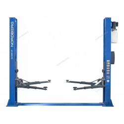 Подъемник двухстоечный 4 т, с электростопорами, 380 В, синий NORDBERG N4120BE-4B_3+2_380
