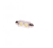 Автолампа C10W (SV8,5) 2 SMD 7080 WHITE 6000K 41мм 120лм 12V MEGAPOWER /10 /100 OLD