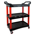 Тележка открытая пластиковая для детейлинга, 3 полки WDK-819