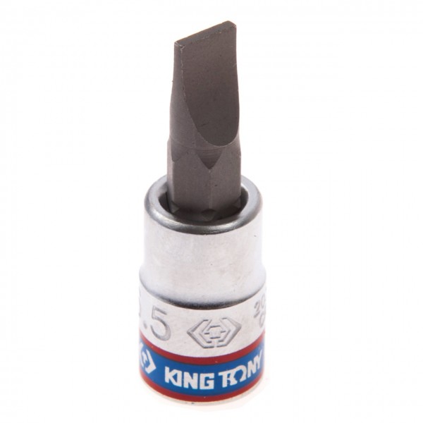 Насадка (бита) торцевая 1/4, Slotted, 5,5х1,0 мм, L = 37 мм KING TONY 203255
