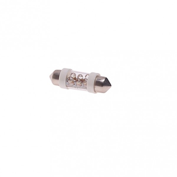 Автолампа C10W (SV8,5) 6 LED WHITE 6000K 36мм 120лм   12V MEGAPOWER /10 /100 M-85153W