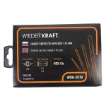 Набор сверл по металлу HSS-Co 1-10 мм, 19 предметов WDK-DC19