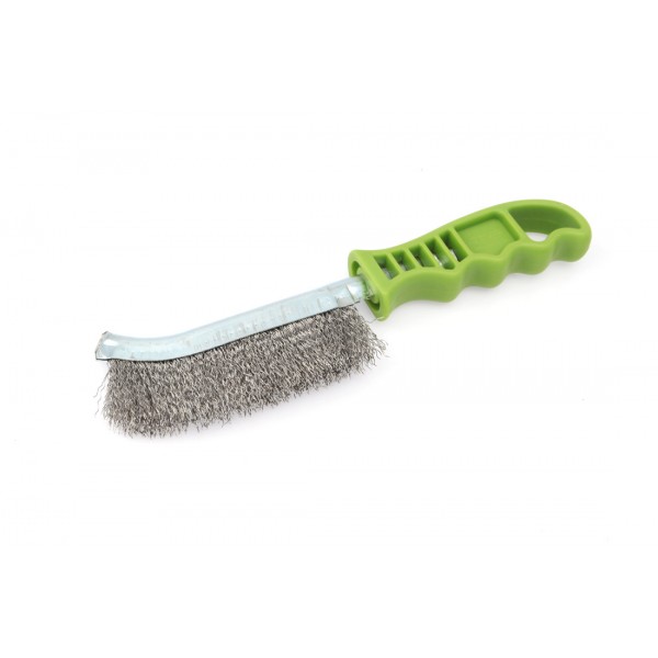 Щётка с пластиковой рукояткой, щетина из нержавеющей стали 270251