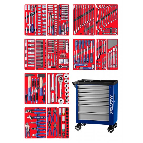 Набор инструментов ЭКСПЕРТ в синей тележке, 323 предмета МАСТАК 50-07323B