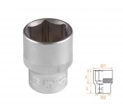 Головка торцевая стандартная шестигранная 1/2, 22 мм AFFIX AF00040022