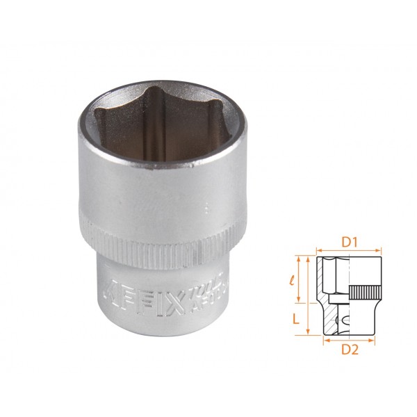 Головка торцевая стандартная шестигранная 1/2, 22 мм AFFIX AF00040022