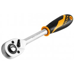 Трещотка GRIPro, 1/2, 255 мм, 72 зубца, флажковая с кнопкой TOLSEN TT15120