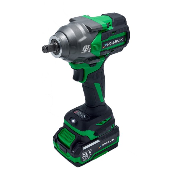 Гайковерт аккумуляторный ROSSVIK , 1/2", 1000Nm, 21В, 1,9кг (1 АКБ, ЗУ, кейс) RIW-1000/1