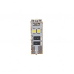 Автолампа T10W (W2,1x9,5d) 8 SMD 3528 WHITE 6000K с блокиратором ошибок CANbus 144лм   12V MEGAPOWER /10 /100
