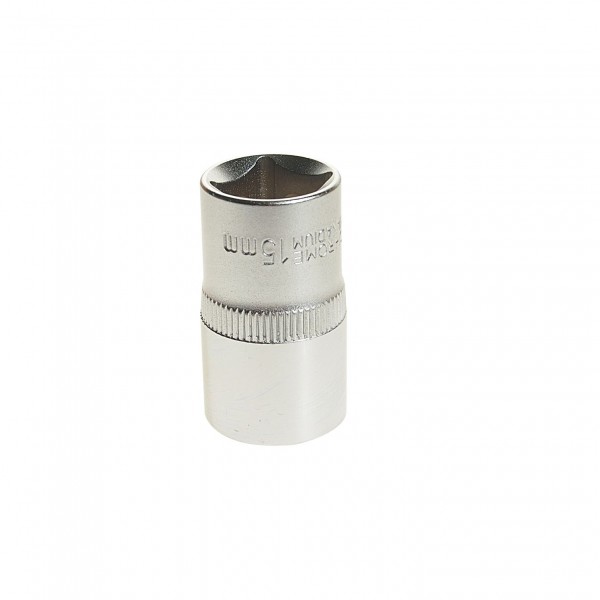 Головка торцевая 15мм 1/2" 6-гранная L=40мм ЭВРИКА  1/224 ER-91308