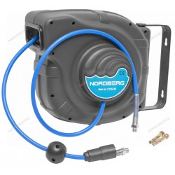 Шланг воздушный на катушке, ПУ, диам. 8x12 мм 25+1 м, серый корпус NORDBERG 2125-08G