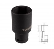 Головка торцевая ударная глубокая шестигранная 1/2, 27 мм TOLSEN TT18277