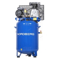 Компрессор вертикальный поршневой с ременной передачей 220 В, ресивер 150 л, 446 л/мин NORDBERG NCEV150/480