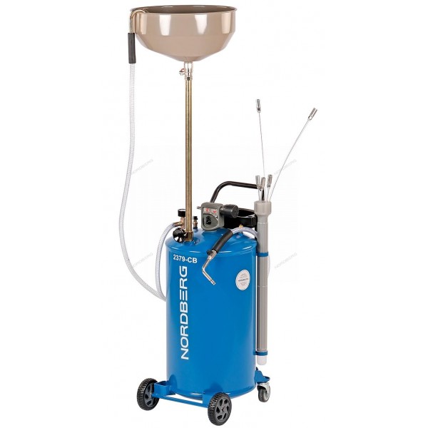 Установка для сбора масла пневматическая, 65 л (синяя) NORDBERG 2379-CB