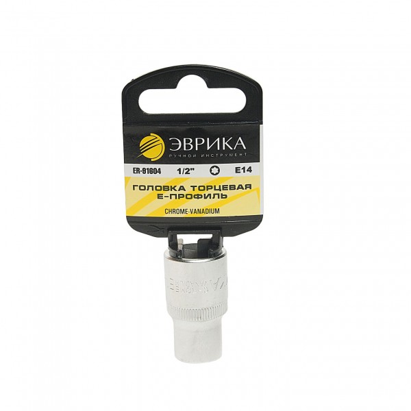 Головка торцевая Е14 1/2" TORX L=40мм (с держателем) ЭВРИКА  1/160 ER-91604H