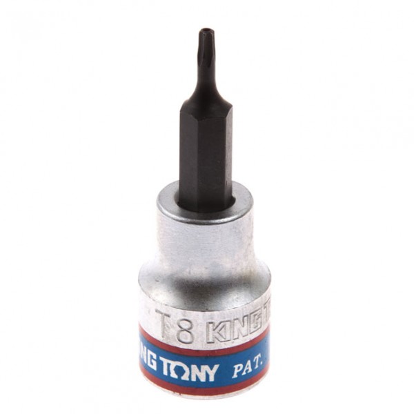 Насадка (бита) торцевая 3/8, Torx, T8, L = 50 мм, с отверстием KING TONY 302708