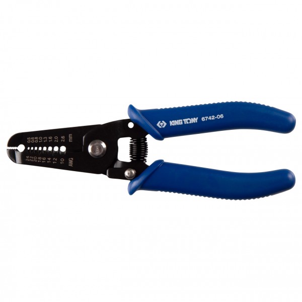 Стриппер для зачистки изоляции и резки проводов, 160 мм KING TONY 6742-06