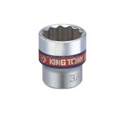Головка торцевая стандартная двенадцатигранная 3/8, 3/8, дюймовая KING TONY 333012S