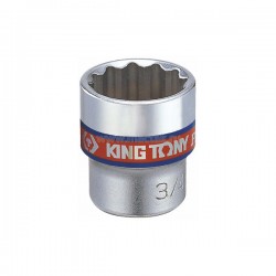 Головка торцевая стандартная двенадцатигранная 3/8, 3/8, дюймовая KING TONY 333012S
