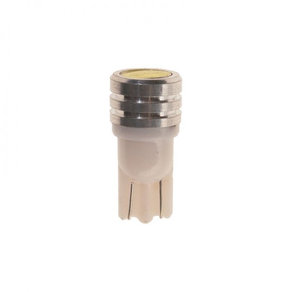 Автолампа T10W (W2,1x9,5d) 1 SMD 7080 WHITE 6000K 80лм 12V MEGAPOWER /10 /100 OLD M-10711W