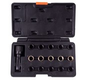 Метчик для восстановления свечной резьбы, набор ремонтных вставок (футорок), кейс, 16 предметов AFFIX AF10312116C