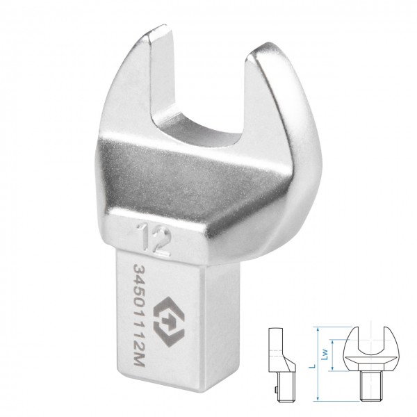 Насадка рожковая серии FIT, 12 мм, 9х12 мм KING TONY 34501112M