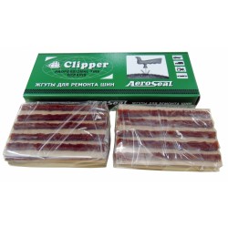 CLIPPER ЖГУТ E280 короткий, коричневый 102мм (набор 50шт.)