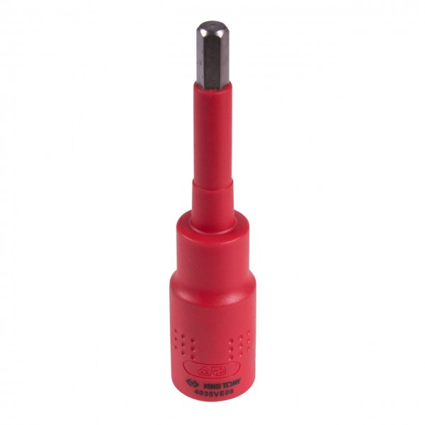 Насадка (бита) торцевая диэлектрическая 1/2, HEX, 8 мм, L = 120 мм KING TONY 4035VE08