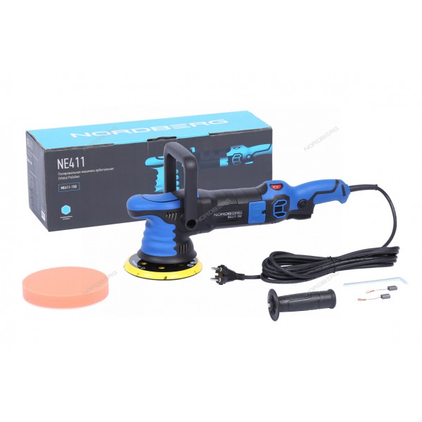 Полировальная машинка орбитальная, диск 150 мм, 2000-4800 об/мин, ход эксц. 21 мм NORDBERG NE411-150