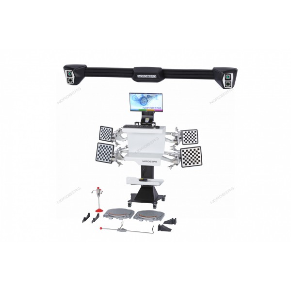 Стенд сход-развал 3D четырехкамерный настенный, серый NORDBERG C804-C (7015)