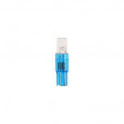 Автолампа T5 (W2*4.6d) 1 LED FLAT BLUE 2лм   12V MEGAPOWER /10 /100