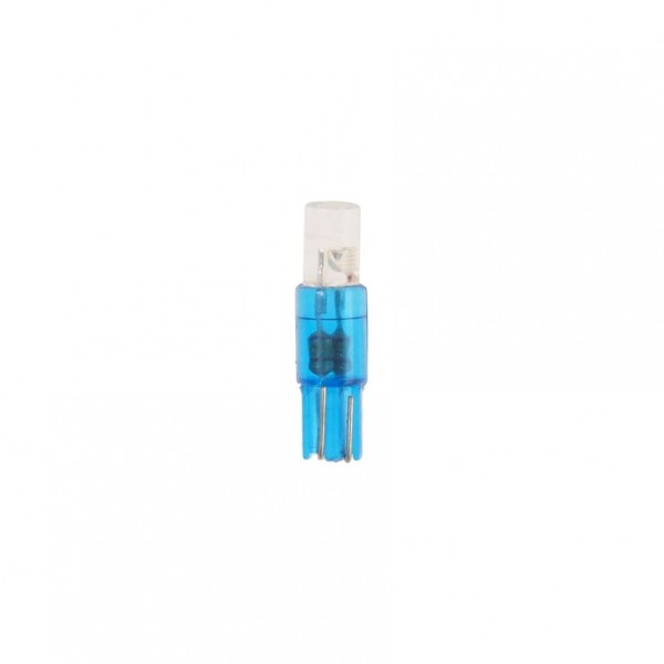 Автолампа T5 (W2*4.6d) 1 LED FLAT BLUE 2лм   12V MEGAPOWER /10 /100 M-50112B