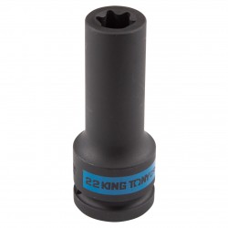 Головка торцевая ударная глубокая TORX Е-стандарт 3/4, E22, L = 110 мм KING TONY 647522M