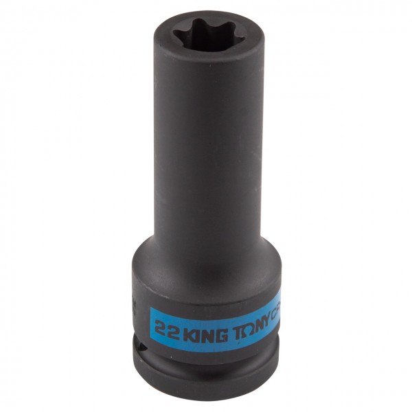 Головка торцевая ударная глубокая TORX Е-стандарт 3/4, E22, L = 110 мм KING TONY 647522M