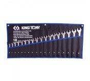 Набор комбинированных ключей, 6-24 мм, чехол из теторона, 18 предметов KING TONY 12D18MRN