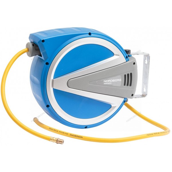 Шланг воздушный на катушке гибридный ПВХ диам. 8х12мм, 15+1м NORDBERG HR0815HPVC