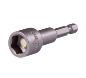 Головка для шуруповерта шестигранная 1/4, 12 мм, L = 65 мм, магнитная KING TONY 7616512M