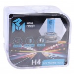 Автолампа H4 (75/70) P43t-38 BLUE WHITE 4300K (бокс, 2шт) 24V MEGAPOWER /1/10 M-37033025